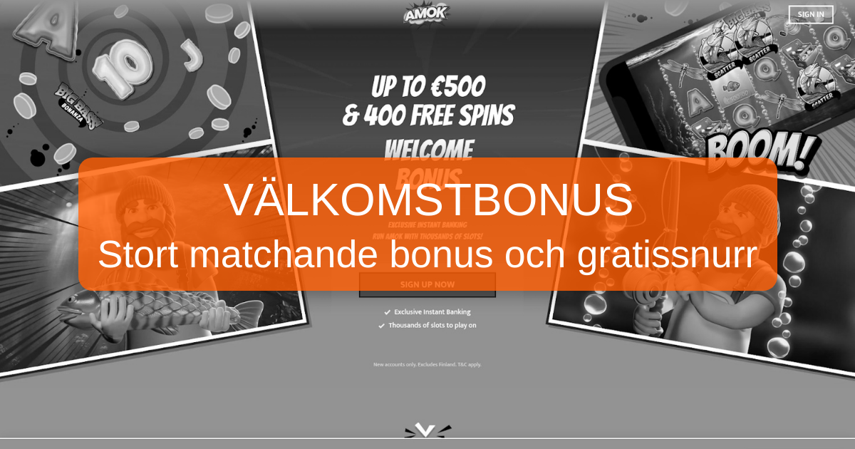 Amok Casino för svenska spelare
